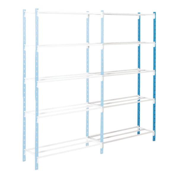 MANORGA Steckregal »Flip« Anbauregal 5 Gitterböden 100 x 30 cm silber