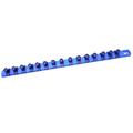 ML TOOLS Twist Lock 18-inch Blue Socket Rail Socket organizer with 15 of 1/2 Drive Socket Clips - Made in USA