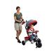 Mondo On&Go Moovi Explore Dreirad Kinderwagen, Schiebegriff, Sonnensegel, Aufbewahrungskorb, 12 Monate bis 5 Jahre, Unisex Kinder, 28637, rot, variabile