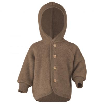 Engel - Kinder Kapuzenjacke mit Holzknöpfen - Wolljacke Gr 74/80 braun Image
