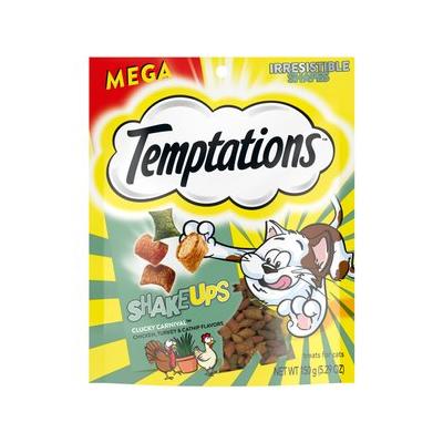 Temptations ShakeUps Clucky Carnival Chicken, Turkey & Catnip Flavor Soft & Crunchy Cat Treats, 5.29-oz bag