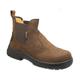 Mens Grafters Super Wide EEEE Dealer Safety Work Boots Steel Toe Cap Slip On (Numeric_12) Brown