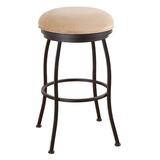 Lark Manor™ Amareona Swivel Counter, Bar & Extra Tall Stool Plastic in Black/Brown | 34 H x 16.5 W x 16.5 D in | Wayfair