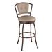 Lark Manor™ Amareona Swivel Counter, Bar & Extra Tall Stool Upholstered/Metal in Black | 45.5 H x 16.5 W x 16.5 D in | Wayfair