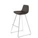 Brayden Studio® Shinn Bar & Counter Stool Upholstered/Leather/Metal/Faux leather in Gray | 37 H x 16 W x 22 D in | Wayfair BSTU3628 45198570