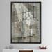 East Urban Home 'Silver & Beige Abstract Waterpainting' - Picture Frame Print on Canvas Metal in Gray/Green | 40 H x 30 W x 1.5 D in | Wayfair