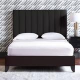 Eastern Accents Kyler Tufted Low Profile Standard Bed Upholstered/Velvet in White/Black | 58 H x 64 W x 86 D in | Wayfair 7W-UBQ01F-CH