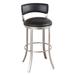 Ivy Bronx Albion Swivel Bar & Counter Stool Upholstered/Metal in Gray/Black | 33.5 H x 16.5 W x 16.5 D in | Wayfair