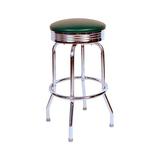 Richardson Seating Retro Home Swivel Bar & Counter Stool Upholstered/Metal in Green | 30 H x 16.75 W x 16 D in | Wayfair 19715GRN