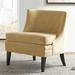 Accent Chair - Martha Stewart Halleck Button-Tufted Accent Chair Polyester in Brown/Yellow | 31 H x 28.5 W x 28.25 D in | Wayfair MT100-0069