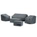 RST Brands Portofino Furniture Heavy Duty Conversation Set Cover, Polyester in Gray | Outdoor Cover | Wayfair OP-SCOSS5-DEC-K