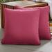 Lark Manor™ Alvisa Sunbrella® Indoor/Outdoor Solid Color Throw Pillow Polyester/Polyfill/Sunbrella® in Pink | 16 H x 16 W x 6 D in | Wayfair