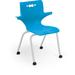 MooreCo Hierarchy 18" Four Leg Classroom Chair w/ Casters Plastic/Metal in Blue/Brown | 33 H x 20.5 W x 23.8 D in | Wayfair 54318-1-Blue-WA-PL-SC