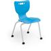 MooreCo Hierarchy 18" Four Leg Classroom Chair w/ Casters Plastic/Metal in Blue/Brown | 33 H x 20.5 W x 23.8 D in | Wayfair 54318-1-Blue-NA-PL-HC