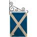 Breeze Decor St. Andrews Cross 2-Sided Burlap 19 x 13 in. Garden Flag in Blue/Brown | 18.5 H x 13 W x 0.1 D in | Wayfair