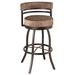 Red Barrel Studio® Hoy Swivel Bar & Counter Stool Upholstered/Metal in Black/Brown | 41.5 H x 16.5 W x 16.5 D in | Wayfair