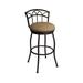 Red Barrel Studio® Huges Swivel Bar & Counter Stool Upholstered/Leather/Metal/Faux leather in Brown | 38 H x 23 W x 23 D in | Wayfair