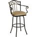 Red Barrel Studio® Hueytown Swivel Bar & Counter Stool Upholstered/Metal in Black/Brown | 48 H x 16.5 W x 16.5 D in | Wayfair