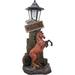 Loon Peak® Eanes Western Rearing Chestnut Horse Statue Resin/Plastic in Black/Brown/Green | 17.75 H x 7.5 W x 7.25 D in | Wayfair