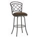 Red Barrel Studio® Huebner Swivel Bar & Counter Stool Upholstered/Metal in Red/Black | 48 H x 16.5 W x 16.5 D in | Wayfair