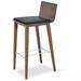 Upper Square™ Sawyer Bar Stool Leather in Black | 37 H x 15 W x 19 D in | Wayfair 13E66C762D4C42F4B6C8E6B1C63E4CD9