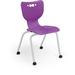 MooreCo Hierarchy 18" Four Leg Classroom Chair w/ Casters Plastic/Metal in Brown | 33 H x 20.5 W x 23.8 D in | Wayfair 54318-1-Purple-NA-PL-HC