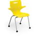 MooreCo Hierarchy 18" Classroom Chair w/ Casters Plastic/Metal in Yellow | 33 H x 20.5 W x 23.8 D in | Wayfair 54318-1-Yellow-WA-CH-HC