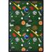 Green 64 x 0.25 in Rug - Joy Carpets Educational Bookworm Area Rug | 64 W x 0.25 D in | Wayfair 1417C-02