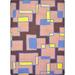 Indigo 64 x 0.25 in Area Rug - Joy Carpets Kid Essentials Outside the Box Grape Area Rug Nylon | 64 W x 0.25 D in | Wayfair 1711C-02