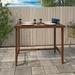 Winston Porter Litzzy Steel Bar Outdoor Table Metal in Brown | Wayfair A0F3C10C27FF42C0A0527D5A5406A393