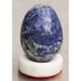 World Menagerie Ellise Inner Peace Natural Gemstone Sodalite Egg on Onyx Stand Sculpture Stone in Blue/Gray/White | 2.2 H x 1.6 W x 1.6 D in | Wayfair