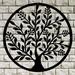 Winston Porter Tree of Life I Wall Decor Metal in White/Black | 36 H x 36 W in | Wayfair 2080ECBD000449FBA393A0F705303BC1