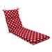 Winston Porter Polka Dot Chaise Lounge Outdoor Cushion Polyester in Red | 3 H x 21 W x 72.5 D in | Wayfair E6DF348A9C3548559913EB72B65130CA