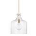 Sand & Stable™ Baldwyn 1 - Light Single Bell Pendant Glass in Yellow | 15 H x 11.75 W x 11.75 D in | Wayfair 2F2AB1A761A643A182AD6685680A8DC9