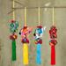 The Holiday Aisle® 4 Piece Thai Elephant By Hand Crafted Hanging Figurine Ornament Set Fabric in Blue/Green/Red | 8.8 H x 3.1 W in | Wayfair 264120
