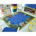 Blue 64 x 0.5 in Area Rug - Joy Carpets Just for Jungle Friends Area Rug Nylon | 64 W x 0.5 D in | Wayfair 1579C