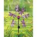 Rosalind Wheeler Lemuel Flower Solar Spinner Garden Stake Glass/Metal | 41 H x 8 W x 6 D in | Wayfair 5EE9B2E771CB4599A114250964D5FF6E