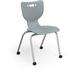 MooreCo Hierarchy 18" Classroom Chair w/ Casters Plastic/Metal | 33 H x 20.5 W x 23.8 D in | Wayfair 54318-1-Gray-NA-CH-HC