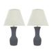 Canora Grey Moro 20" Table Lamp Ceramic/Linen in Gray/White/Brown | 20 H x 12.5 W x 12.5 D in | Wayfair 1FAF4D865B714E11BD76567E4D90D7F3