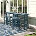 Lark Manor™ Arbnora Rectangular 4 - Person 54" Long Bar Height Outdoor Dining Set Plastic in Blue | Wayfair 026765267C2C4BDC936AE0951A21A875