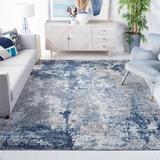 Blue/Gray 96 x 0.43 in Indoor Area Rug - Trent Austin Design® Round Abstract Navy/Gray Area Rug | 96 W x 0.43 D in | Wayfair