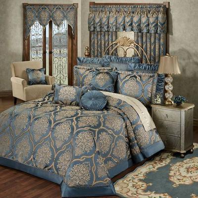 Castleton Grande Bedspread Steel Blue, King, Steel Blue