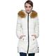 Orolay Women's Winter Down Jacket Hooded Faux Fur Trim Coat Beige S