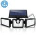 2 Pack 2000Lumen BALORAY 70 LED Solar Powered PIR Motion Detector Lights Outdoor with 270Â°Wide Angle IP65 Waterproof Portable Solar Powered Security Lights for Front Door Yard Garage Deck Pool Area