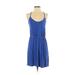 Mossimo Supply Co. Casual Dress - Mini Scoop Neck Sleeveless: Blue Print Dresses - Women's Size 2