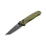 Benchmade Bailout Folding Knife 3.38in Tanto Woodland Green anodized 6061-T6 aluminum handle 537GY-1