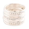 Friendship Patterns,'Sterling Silver Stacking Rings (Set of 9)'