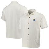 Men's Tommy Bahama White Kansas Jayhawks Al Fresco Tropics Jacquard Button-Up Shirt