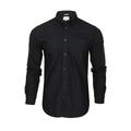 Ben Sherman Mens Oxford Shirt Long Sleeved (Embroidered Logo) (Black (Embroidered Pocket Logo)) XL