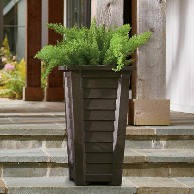 Plymouth Easy-Care Tapered Planter Pots - White - Grandin Road